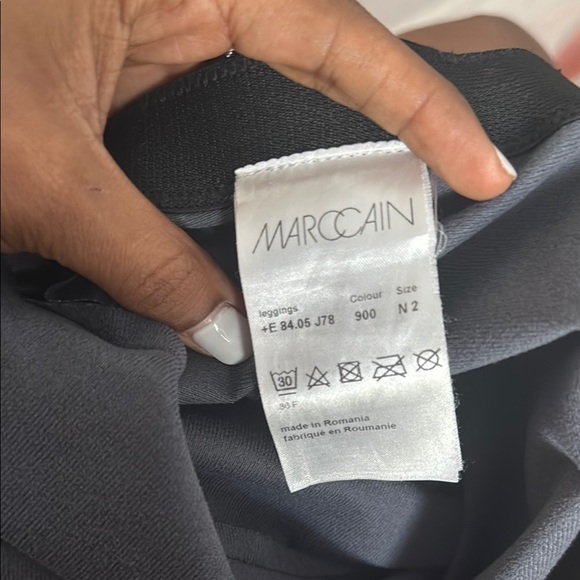 MARC CAIN Black faux Leather Pants size 4 - Picture 11 of 12